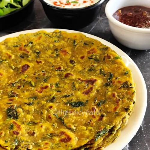 Methi Thepla Recipe | मेथी थेपला | Methi Paratha Methi Thepla Recipe | मेथी थेपला | Methi Paratha https://thespicycafe.com/wp-content/uploads/2023/12/1-methi-thepla-gujarati-breakfast-dish-vegan-vegetarian-fenugreek-paratha-easy-quick-simple-no-onion-no-garlic-satvik-Indian-recipe-lunch-dinner-brunch-snacks-.png https://thespicycafe.com/methi-thepla-recipe/