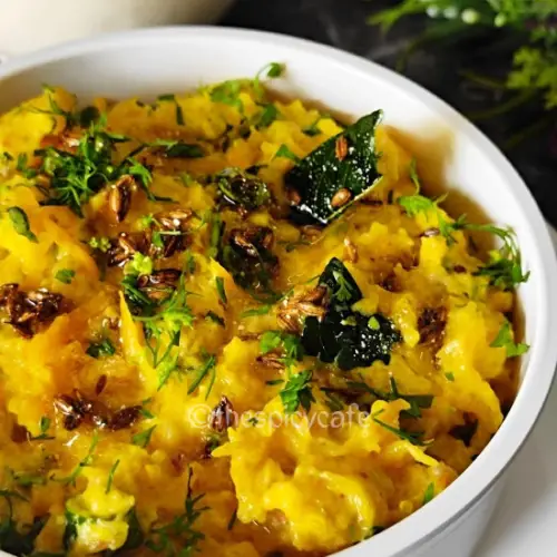 Lal Bhoplyacha Bharit (Kaddu Ka Raita) Lal bhoplyacha bahrit bhopla red pumpkin dip kaddu ka raita easy quick simple salad for lunch dinner snacks brunch breakfast weight loss recipe vegetarian Maharashtrian koshimbir Indian side dish