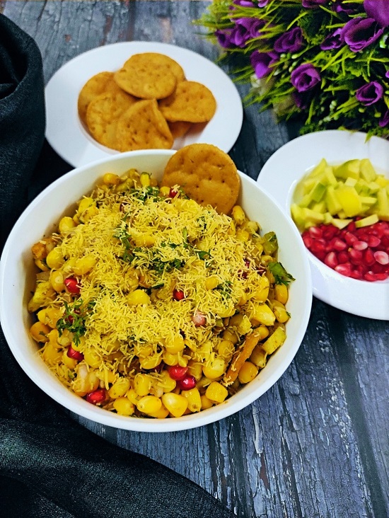 corn bhel corn chaat sweet corn chaat
