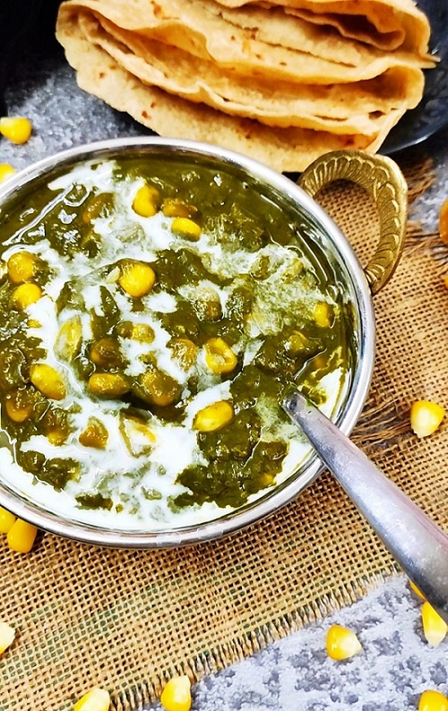 Corn Palak | Spinach Corn Curry https://thespicycafe.com/wp-content/uploads/2022/08/CORN-PALAK-34.jpg https://thespicycafe.com/category/vegan-recipes/gluten-free/