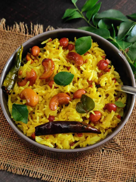Lemon Rice Recipe- Chitranna https://thespicycafe.com/wp-content/uploads/2023/01/lemon-rice-1.jpg https://thespicycafe.com/tag/plant-based-recipes/