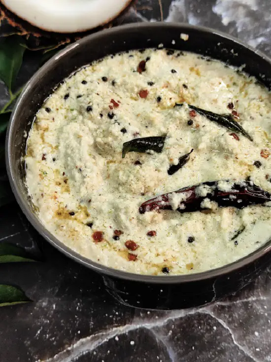 Coconut Peanut Chutney For Idli Dosa | South Indian White Nariyal Chutney https://thespicycafe.com/wp-content/uploads/2023/06/IMG_20230601_124808.jpg https://thespicycafe.com/category/breakfast-recipes/