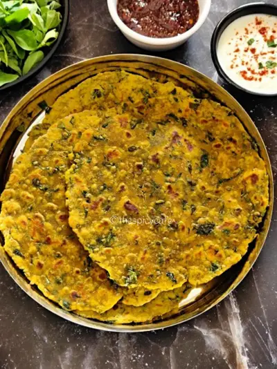 Methi Thepla Recipe | मेथी थेपला | Methi Paratha Methi Thepla Recipe | मेथी थेपला | Methi Paratha https://thespicycafe.com/wp-content/uploads/2023/12/1-methi-thepla-gujarati-breakfast-dish-vegan-vegetarian-fenugreek-paratha-easy-quick-simple-no-onion-no-garlic-satvik-Indian-recipe-lunch-dinner-brunch-snacks-.png https://thespicycafe.com/methi-thepla-recipe/